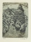 Kisza, Herbert. - Fantasielandschap.