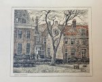 Paul van Alff (1895-1962) - [Modern print, lithography, litografie] "Binnenhof Proveniershuis" in Haarlem, published ca. 1950.