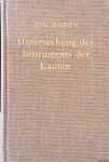 Baron, E.G. - Untersuchung des Instruments der Lauten
