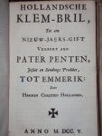 Convoluut van 15 publicaties - Den Jansenisten Mondstopper, Hollandsche Klem-bril, Reyer Huygen in de kaernemelk-ton, [...]