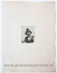 Moorrees, Christiaan Wilhelmus (1801-1867) - [Antique print, etching] Study of a man with helmet and armor / Studie van man met helm en harnas..