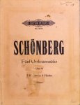 Schönberg, Arnold: - [Op. 16] Fünf Orchesterstücke. Originalfassung., Bearbeitung für 2 Klaviere zu 4 Händen von Anton von Webern. Five pieces for orchestra...