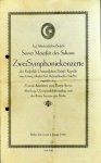 Roten Kreuz: - [Programmheft] Auf Allerhöchsten Befehl Seiner Majestät des Ultans. Zwei Symphoniekonzerte der Kaiserlich Osmanischen Palast-Kapelle unter Leitung von... Seki Bey, zugunsten des Zentral-Komitee vom Roten Kreuz Abteilung X. Kriegswohlfartspfleg...