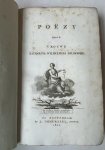 Schweickhardt, Katharina Wilhelmina - [Literature, women, 1820] Poëzy. Rotterdam, J. Immerzeel junior, 1820, [2] 8, 186 [2] pp.