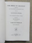 Sperber, Alexander - THE BIBLE IN ARAMAIC Vol. 1: The Pentateuch according to Targum Onkelos