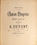 Dupont, Auguste: - Chanson hongroise. Mélodie originale. Op. 27
