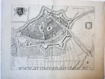 Joan Blaeu (1596-1673) - [Cartography, antique print, engraving] BRIELA, map of Briel (Brielle), published 1649.