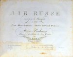 Weber, Carl Maria von: - Air Russe varié pour le Pianforte et dedié A son Altesse Imperiale, Madame la Grande Duchesse Marie Paulowne Princesse héreditaire de Saxe Weimar. Op. 40 No. 9 des Variations