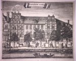 After Commelin, Caspar (1636-1693) - [Antique print, etching] Latynsse School (De Latijnse school in Amsterdam), published 1726.