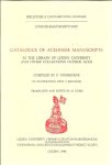 VOORHOEVE, P. [Comp.] - Catalogue of Acehnese Manuscripts in the library of Leiden Univeristy and other collections outside Aceh. Compiled by J. Voorhoeve in co-operation with T. Iskandar. Translated and edited by M. Durie.