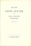 BOHR, Niels - Open letter to the United Nations June 9th, 1950.