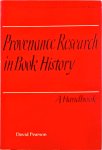 David Pearson - Provenance Research in Book History