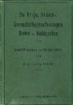 Boom, J.A. van der. - De Vrije, Orden-, Gereedschapsoefeningen, Reien en Veldspelen