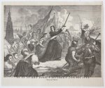 Johannes Walter (1839-1895) after H.C. (Henry Cassiers?) - [Modern print, Wood engraving] Kenau Simons Hasselaer, the Siege of Haarlem [Beleg van Haarlem], ca. 20th century.