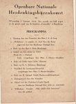 [Societeit Concordia Bandoeng] - [Indonesia, 1941] Programma Openbare Nationale Herdenkingsbijeenkomst, 1 p.