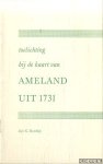 Overdiep, G. - Toelichting bij de kaart van Ameland uit 1731