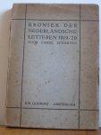 Scharten, Carel - Kroniek der Nederlandsche letteren 1919 - 1920