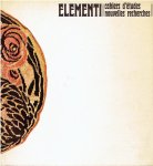 MININI, Fabio / Mila PISTOI [Texte] - Elementi. Cahiers d'etudes nouvelles recherches - Année V-no. 1.