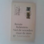 Rubinstein, Renate - Niet de woorden maar de stem Rubinstein, Renate - Niet de woorden maar de stem