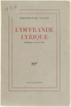 Rabrindranath tagore - l' Offrande Lyrique