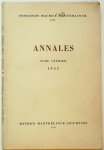  - Fondation Maurice Maeterlinck Annales Tome Premier 1955