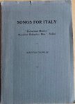 Crowley, Aleister - SONGS FOR ITALY.  Parturiunt Montes - Nascitur Ridiculus Mus - Solini.
