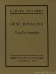 BOYLESVE, RENÉ - Feuilles tombées. Introduction de Charles du Bos.