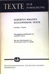 Fries, Albert (ed.) - Albertus Magnus - Ausgewählte Texte.