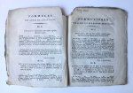 [Early civil registry manual] - [Civil registry office, early manual, 19th century] Forms 'Formulieren der acten van den Burgerlyken staat / Formules des actes de l'etat civil'. [early 19th century], 4°, 29 pp. Printed by Gouvernements drukkerij Amsterdam. Text in French and...