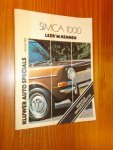 BALL, KENNETH, - Simca 1000. Leer `m kennen. L. LS. Special sedan, Rallye, Rallye sedan, t/m 1975.
