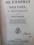 Montesquieu, (Charles-Louis de Secondat) - De l'Esprit des Lois. Tomes  1-5