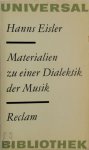 Hanns Eisler 263777 - Materialien zu einer Dialektik der Musik
