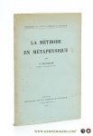 Balthasar, N. - La méthode en métaphysique.