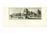 Spilman, Hendrik - 't Dorp Benskoop in de Baronny van Ysselstein.Originele kopergravure.