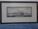 Vlissingen. - De stad Vlissingen uit de zee te zien.