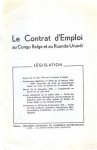 NN - Le Contrat d'Emploi au Congo Belge et au Ruanda-Urundi