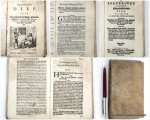 SLATIUS, HENRICUS, - De gepredestineerde dief, ofte een t'samensprekinge gehouden tusschen een predicant der Calvinusgesinde, ende een dief, die verwesen was om te sterven. (Gevolgd door:) J.A. CORVINUS, De bekeeringe van den gepredestineerden dief. (1e deel): Ged...