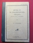 Backer, C.A. - KRITIEK OP DE EXKURSIONSFLORA VON JAVA (bearbeitet von Dr. S.H. Koorders)