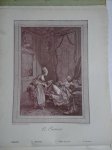 Baudouin, Boilly, Boucher a.o. (ed.). - Le Musee Galant du Dix-Huitième Siècle. Album. No. 1, 2, 4, 5, 6, 7, 10. Facsimilés d'estampes originales en noir et en couleur.