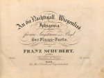 Schubert, Franz: - An die Nachtigall, Wiegenlied von Claudius. Iphigenia von Mayrhofer, für eine Singstimme mit Begl. des Pianoforte. 98tes Werk