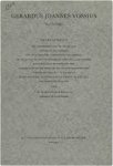 Rademaker, C.S.M. - Gerardus Joannes Vossius (1577-1649)