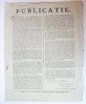 [Signatory: S.C.  v. Appeltere.] - Pamphlet. Publicatie. Schepenen der stad Gorinchem en Lande van Arkel […].
