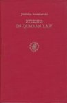 BAUMGARTEN, JOSEPH M - Studies in Qumran law