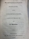 MARONIER, H., - Willem Cornelis de Vletter herdacht, in eene gedachtenisrede, gehouden den 2 December 1833.