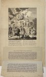 Unknown master - Antique print, etching and engraving | Allegory of William V trying to reintroduce slavery (Willem de vijfde slavernij) with additional explication (Explicatie), published 1787, 1 p.