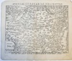Sebastian Munster (1488-1552) - [Antique print, cartography, woodcut] SVEVIAE ET BAVARIAE DESCRIPTIO [Cosmographia Universalis], published 1550.