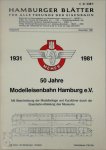  - 50 Jahre Modelleisenbahn Hamburg e.V. 1931-1981