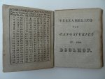 Zwaamen van & Thompson. - Van Zwaamen's en Thompson's almanak voor het schrikkel-jaar onzes heeren Jesu Christi 1844, voorzien van de jaarmarkten, kermissen, paarden- beesten- en leermarkten, schouw- regt- rekendagen; alsmede de maans- op- en ondergang.