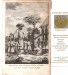  - Hulde van een indiaanschen koning aan een afgod Numbo Jumbo, copperengraving, 1781.  - People worshipping a god. Artist unknown.