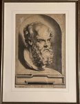 Pontius, Paulus. - Framed mythology 1638 | Socrates Sophronisci Filivs: Atheniesis, portrait of Socrates made by Paulus Pontius after Rubens, published 1638, 1 p.